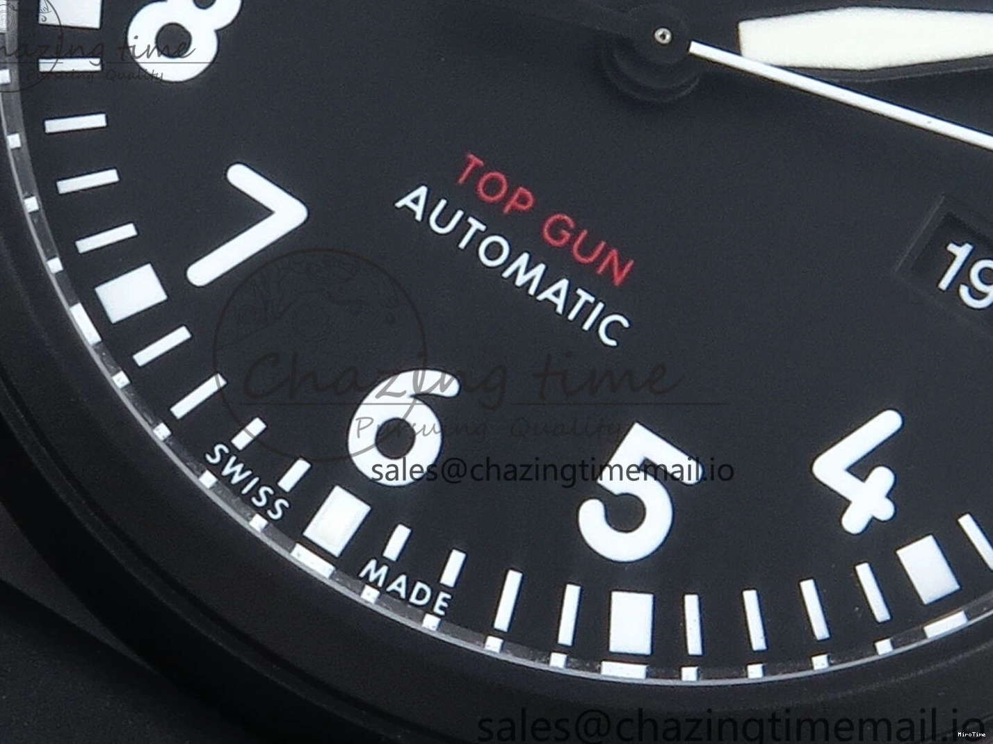 MIROTIME 0424 Pilot Top Gun IW326901 M+F 1:1 Best Edition Black Dial on Black Rubber Strap A SportInspired 6999